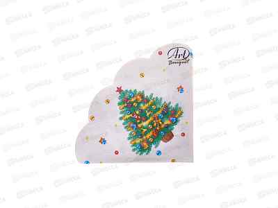 Салфетки 3сл 12л Ф32см Art Bouquet Rondo Новогодняя ель *15 25725
