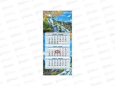 Календарь кварт. 2027 ХАТ 3 бл. 1греб. Магия водопада мини 29587  *18