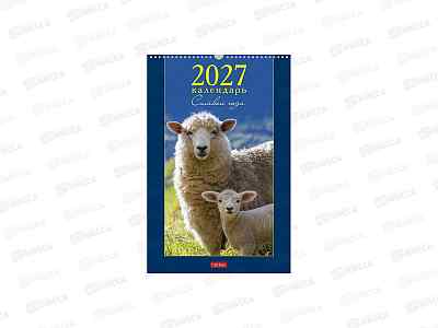 Календарь перекидной 2027 ХАТ Мама и малыши на греб. 30*45см 36258 *25