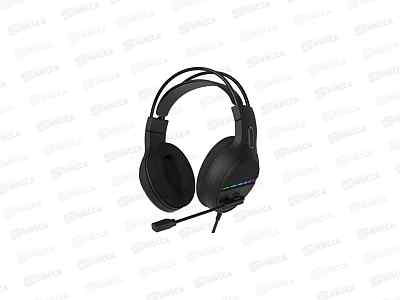 Гарнитура Perfeo RGF AIR игровая 1.8м, разъем 3.5мм (4 pin) и USB (LED), переходник, черная, C3926