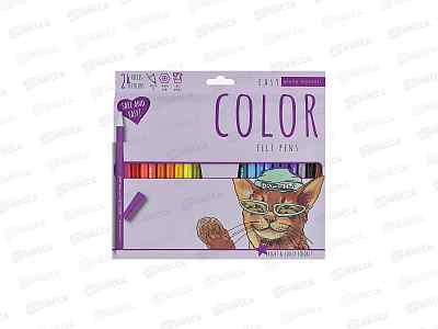 Фломастеры 24цв. Easycolor Кот Абиссин, 32-0062 *24