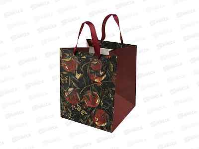 Пакет подар. B.V.  Flora.Гранат 25*30*25см 2-873/02