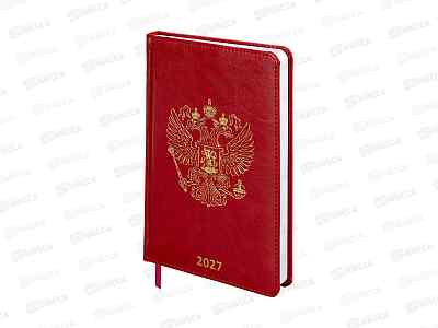 Ежедневник BRAU 2027 А5 State п/кожу, красный 118042 *10