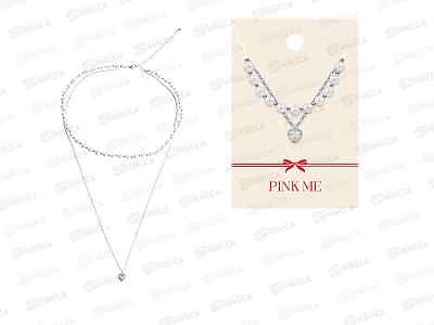 Цепочка СИТИ ХОУМ с кулоном двойная AWN0009 (PinkMe)