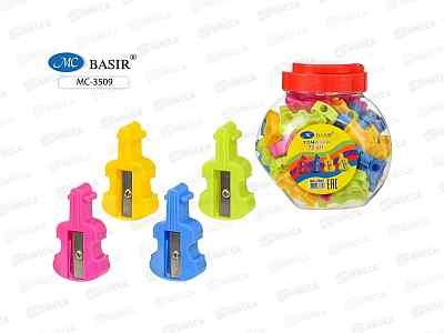 Точилка Basir конт., цв.пл.асс.,, МС-3509 *72