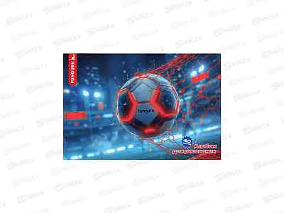Альбом для рисования 40л Funguru &quot Boy's world. Football&quot, D-608B-4100-8 *12/72