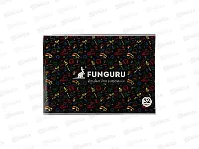 Альбом для рисования 32л Funguru &quotCool School&quot, D-608B-4104-1 *12/72