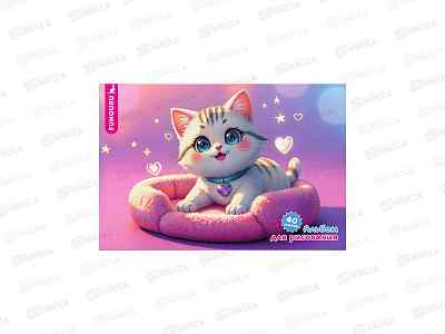 Альбом для рисования 40л Funguru &quotМилые друзья. Кошечка&quot, D-608B-4100-1 *12/72
