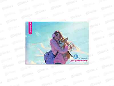 Альбом для рисования 40л Funguru &quotМилые друзья. Девочка&quot, D-608B-4100-5 *12/72