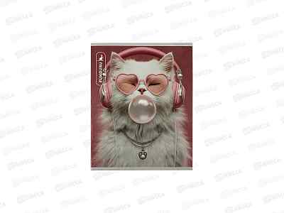 Тетрадь 48л клетка Funguru &quotBubble cat&quot D-608B-4101-1 *12/240