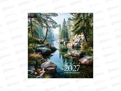 Календарь перекидной 2027 BG Природа 290*290 скрепка. 3910696*10