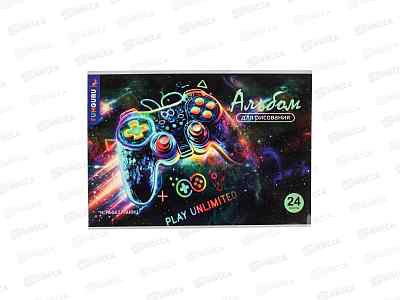 Альбом для рисования 24л Funguru &quotPlay unlimited&quot, D-608B-4103-10 *12/120