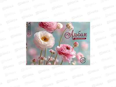 Альбом для рисования 24л Funguru &quotЦветы&quot, D-608B-4103-11 *12/120