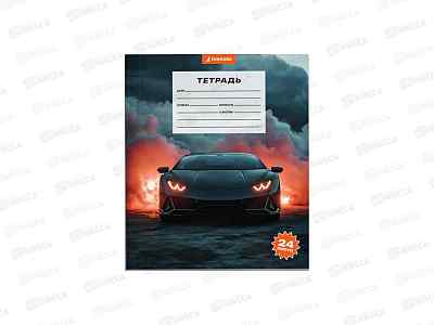 Тетрадь 24л клетка Funguru &quotIn dark&quot D-608B-819  *20