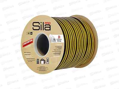 Уплотнитель самоклеящийся SILA PRO 14*12мм D-40м (черный) *6