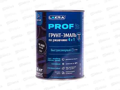 Грунт-эмаль 4в1 PROF IT  0,8кг Черный RAL9005, быстросохнущая, 8311373
