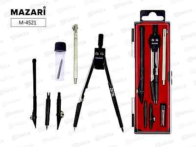 Готовальня MAZARI 6пр, (циркуль,грифель, насадка, держ.)M-4521 *12/144