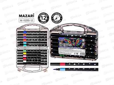 Маркеры MAZARI Берто акриловые 12цв. с блестками M-15250-12 *12