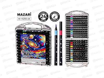 Маркеры MAZARI Берто акриловые 24цв. с блестками M-15250-24 *12