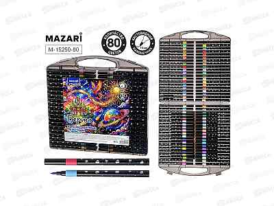 Маркеры MAZARI Берто акриловые 80цв. с блестками M-15250-80 *12