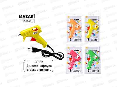 Пистолет клеевой  20Вт Mazari стержень d=7мм M-4848 *30