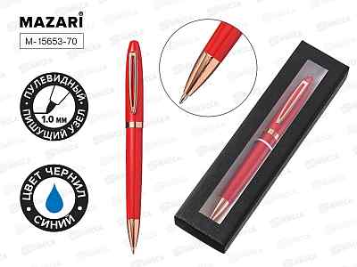 Ручка мех. MAZARI GlOSSY R синяя 1мм  M-15653-70 *12