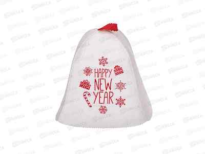 Шапка &quotHappy New Year&quot, экофетр  20791*20