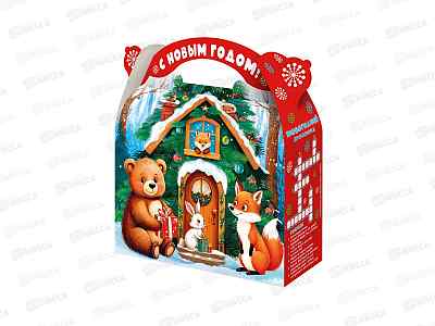 Коробка картонная 1,5кг Зверюшки (220*90*200/260) *140