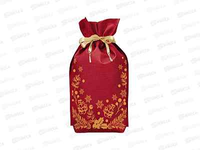 Текстильная упаковка 1,3кг Мешок ЗОЛ.ШИШКИ зол/красн 23*32,5+4,5см *20