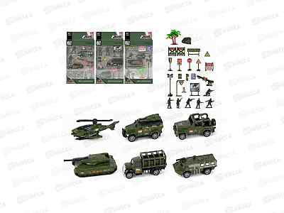 Набор &quotВоенная база&quot 3042459, 2 машинки, 3 вида, в коробке