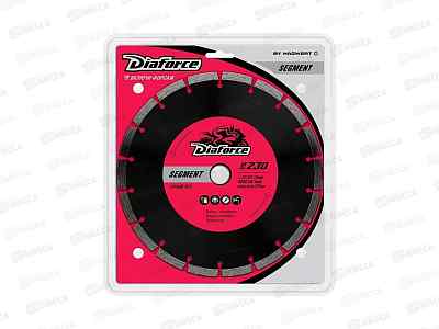 Диск алмазный DIAFORCE Segment 230х22.23х8х2,5мм сухой рез *120