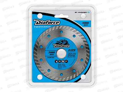 Диск алмазный DIAFORCE Turbo Basic 125х22.23х7,5x1,9мм сухой рез *25
