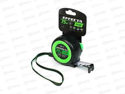 Рулетка EFFECTA SNAP, автостоп,  7,5м / 25мм *10/400