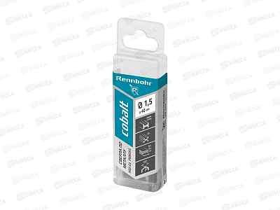 Сверло по металлу 1,5х40мм, HSS-Co, Р6М5К5, 20шт, RENNBOHR COBALT PROM