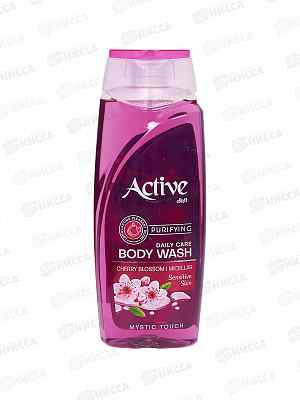 Active Гель душ парфюм Care&Beauty Очищение с миц вод и цв виш 400мл
