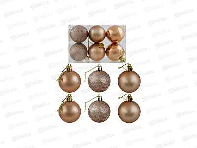 Набор шаров 6шт d5см, розовое золото, 5CM-6PCS
