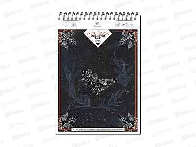 Блокнот-скетчбук 20л ПЛН А4 SKETCHBOOK BLACK, гребень 2936/1175245