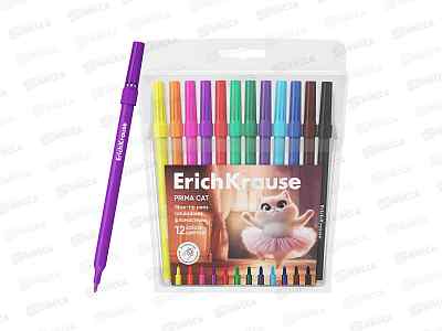 Фломастеры 12цв. EK Prima Cat 65028 *12
