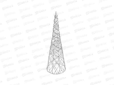 Фигура декор. &quotЕлка&quot 46х15см, 140LED, шампань, 306-171  г