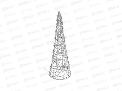 Фигура декор. &quotЕлка&quot 31х10см, 100LED, шампань, 2хАА, 306-172  г