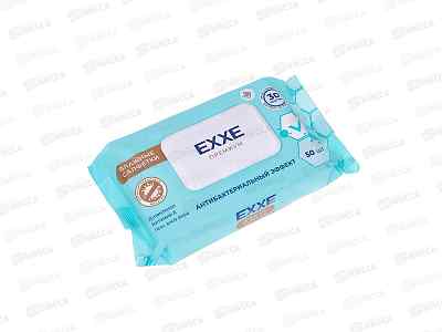 EXXE влажные салфетки С Антибак эффектом Премиум 50шт С0008716 *20