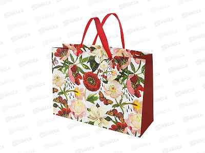 Пакет подар. B.V.  Flora.Пионы 36*26*12см 2-854/01