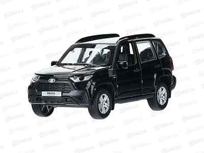 Машина &quotТЕХНОПАРК&quot металл LADA NIVA trevel, 12см, черный, 12-BK-WOD