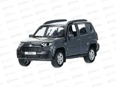 Машина &quotТЕХНОПАРК&quot металл LADA NIVA trevel, 12см, т-серый, 12-SRGY2