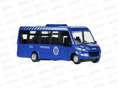Машина &quotТЕХНОПАРК&quot металл Автобус IVECO DAILY 15см, синий, 15SLCIT-BU