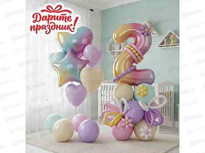 Набор Шаров Фонтан из шаров Два года 31шт   DP-0034  526631