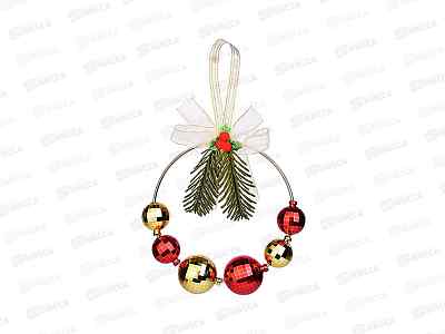 Елочное украшение Обруч с шариками  DP-0682  528662