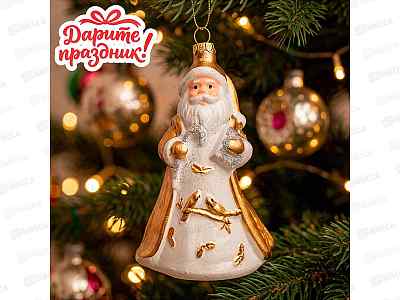 Елочное украшение Золотой Мороз 8*6*14см  DP-0159  526609