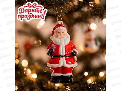 Елочное украшение Санта-Клаус 6,2*5,5*12,5см  DP-0149  526599