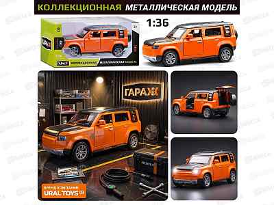 Машина &quotКроссовер&quot1:36 (свет,звук,отк двер мет) цв оранж 604 514253